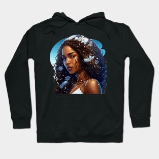 Poli'ahu Hawaiian Goddess of Snow Mauna Kea Illustration Mythology Hoodie